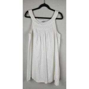 Theory Dress Womens 12 white eyelet peasant Prairiecore croquettecore fairycore